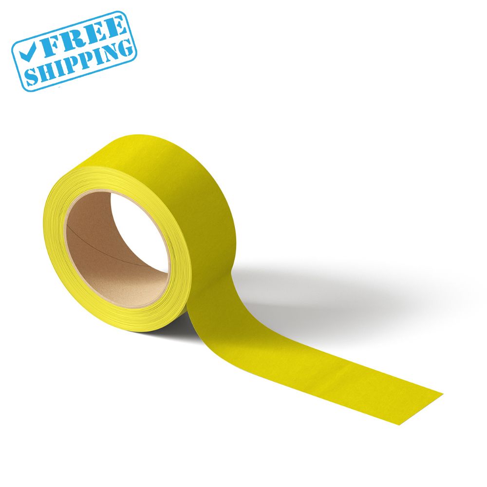 FLOOR MARKING TAPE YELLOW SECURITY (VINYL) 33mtsX50mm-1 ROLL - Warehouse Instant Supplies LLC