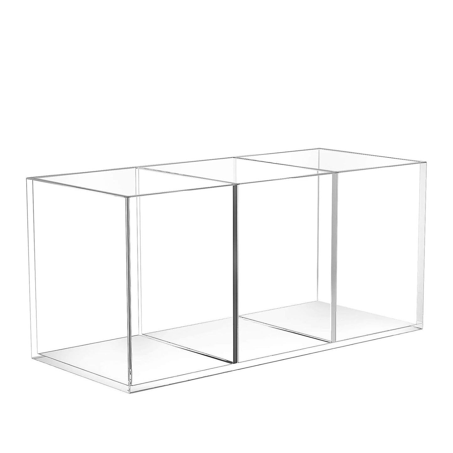 ACRYLIC PEN HOLDER 3 COMPARTMENTS,CLEAR