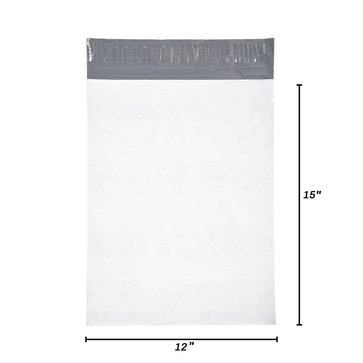 White Poly Mailer Shipping Bags, 2.5 Mil – Multiple Sizes