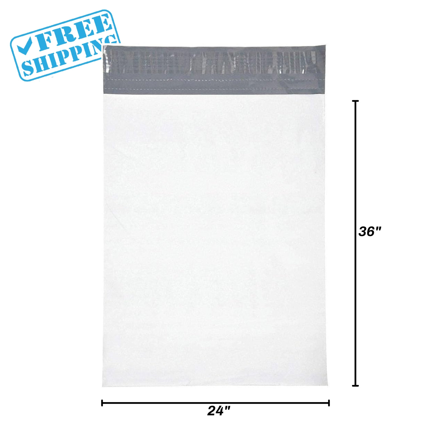 Clear S 24x24 White EcoSwift S - Self-Seal Plastic Shipping Envelopes, 100% Recyclable Poly Mailer - Foto 3