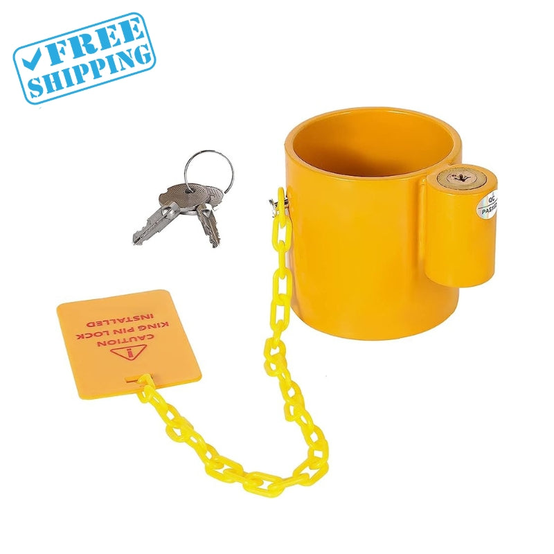 KINGPIN LOCK CONTAINER -  WHEEL KINGPIN LOCK SOLID STEEL ANTI THEFT FOR RVs - Warehouse Instant Supplies LLC