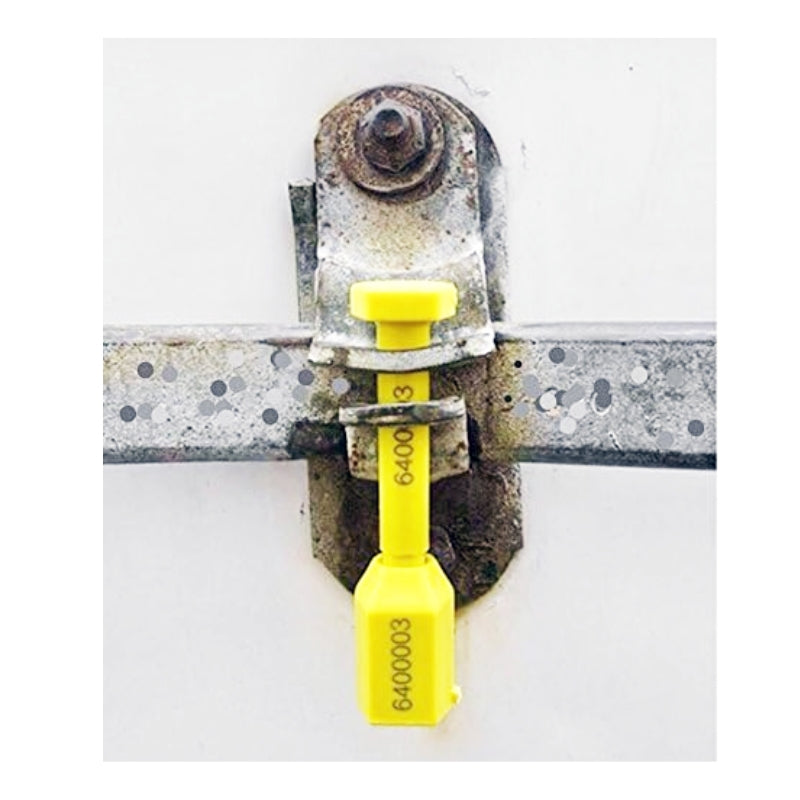 SEAL PIN LOCKS STEEL METAL YELLOW FOR CONTAINERS - Warehouse Instant Supplies LLC
