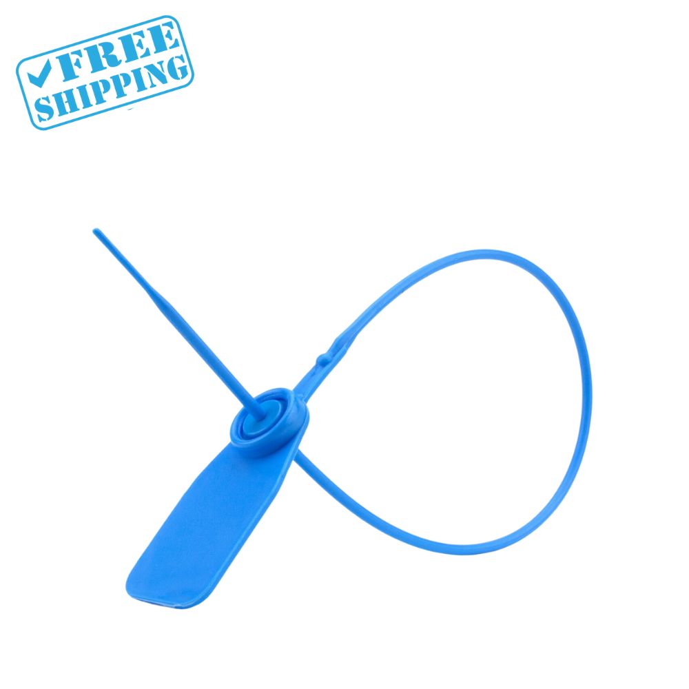 PLASTIC SECURITY SEAL 12"- BLUE - PACK 100 UNITS