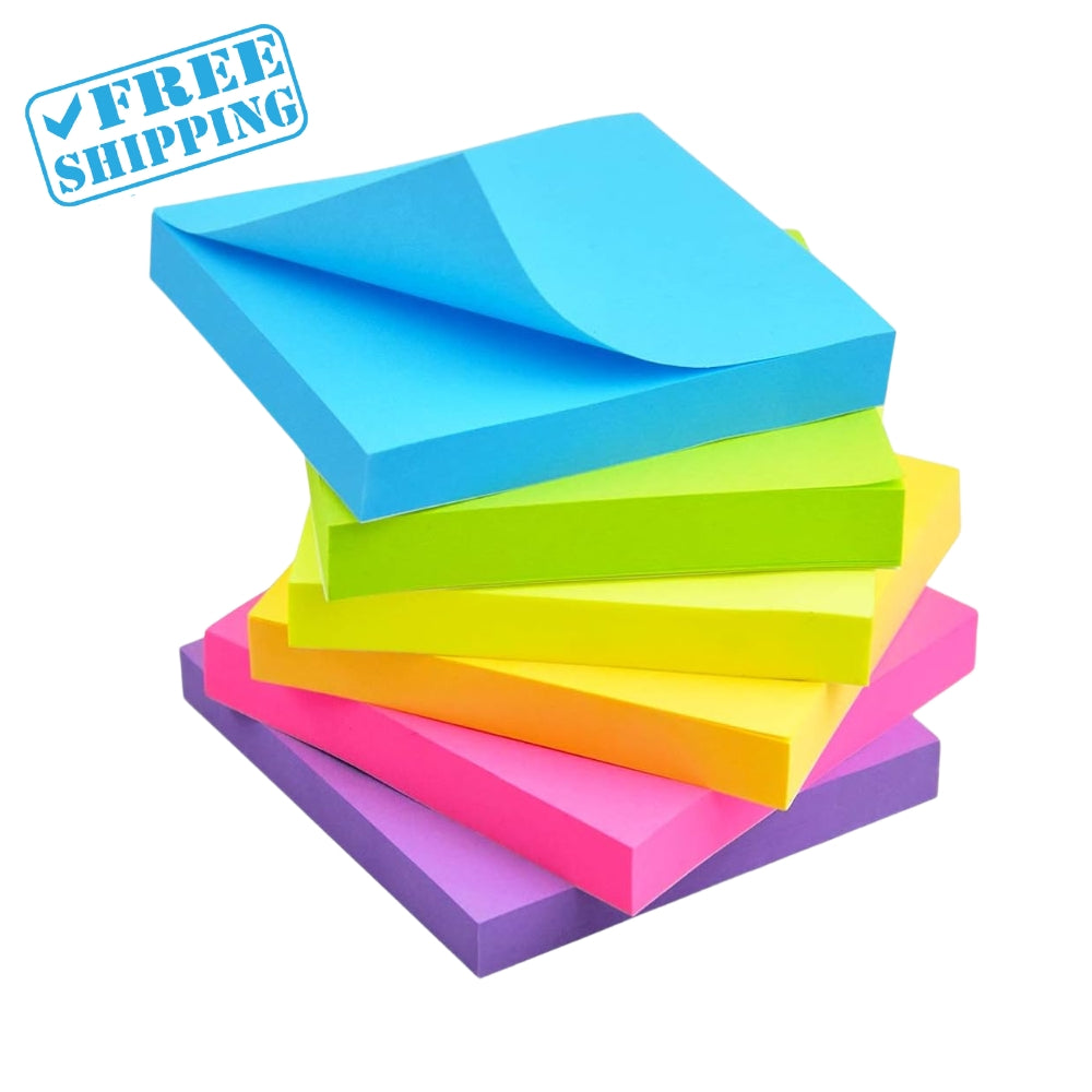 STICKY NOTES CUBE 3X3'' 444 SHEETS - 6 PADS - Warehouse Instant Supplies LLC