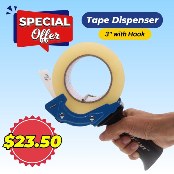 TAPE DISPENSER 3"  WITH HOOK