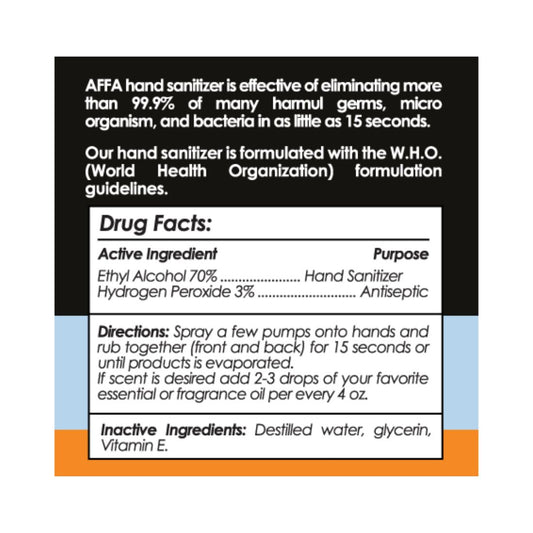 HAND SANITIZER  AFFA CORP GEL  1 GALLON  - 1 UNIT - Warehouse Instant Supplies LLC