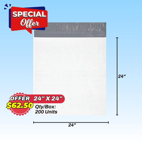 POLY MAILERS | 24X24" | 200 UNITS/PACK