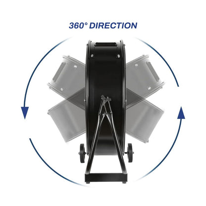 INDUSTRIAL FAN 24" BLACK 8100 CFM 3-SPEED INDUSTRIAL HEAVY DUTY METAL