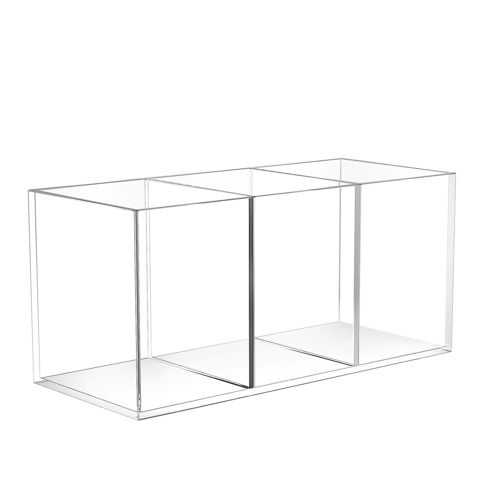 ACRYLIC PEN HOLDER 3 COMPARTMENTS,CLEAR
