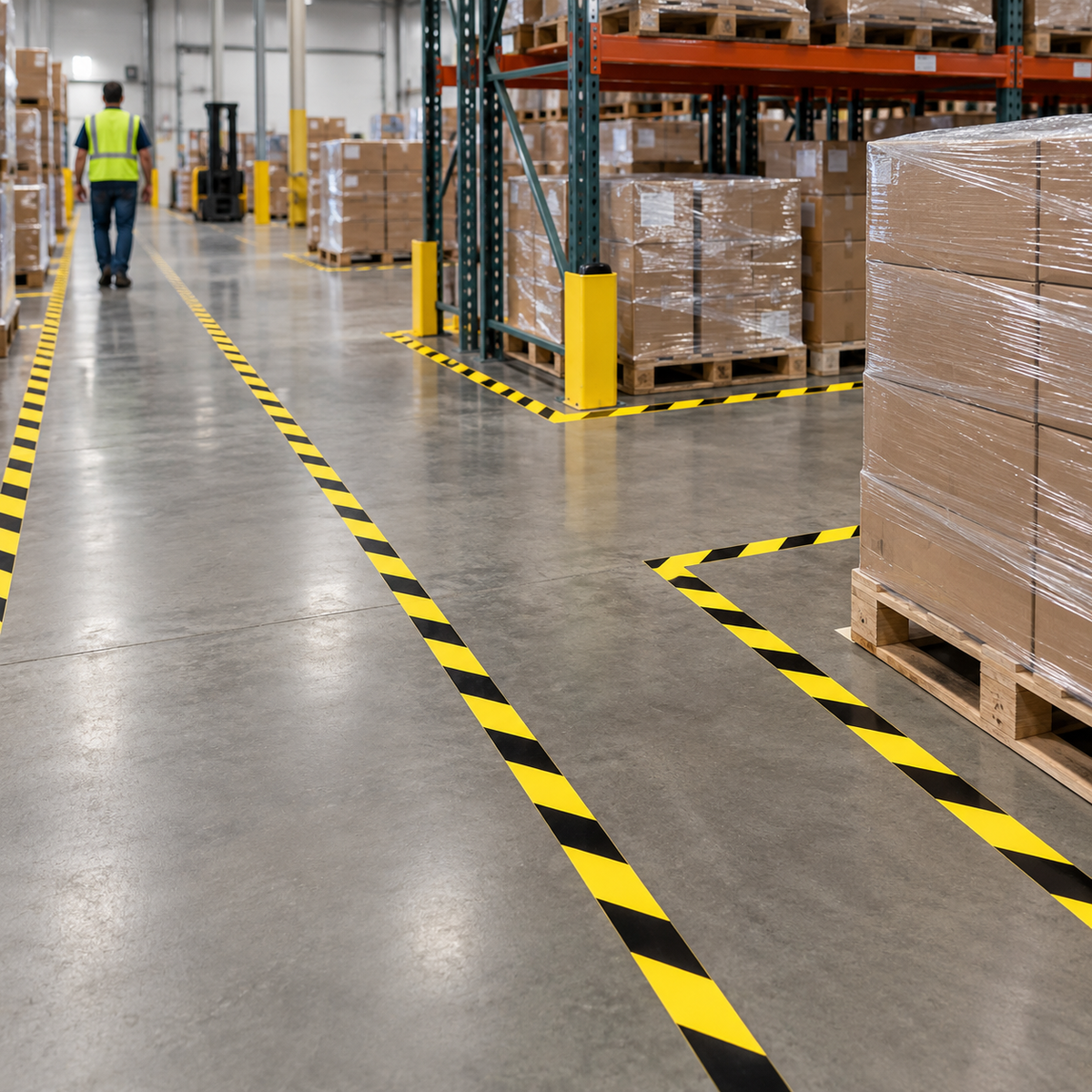 Vinyl Floor Marking Tape 2" x 36 Yds | Solid & Striped | 1 Roll - Warehouse Instant Supplies LLC