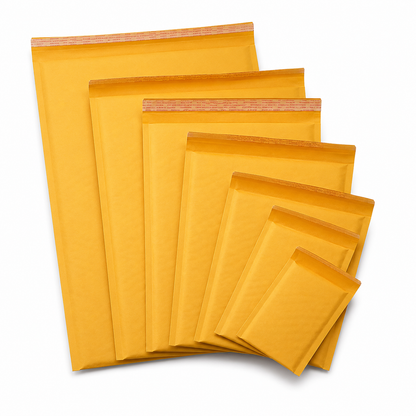 Kraft Bubble Mailers – Self-Seal Padded Envelopes, Multiple Sizes