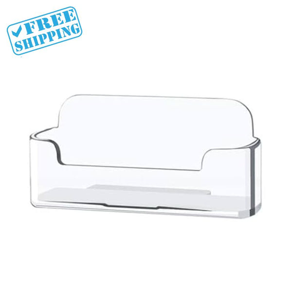 BUSINESS CARD HOLDER CLEAR ACRYLIC FOR DESK 3.8X0.90X1.8'' - Warehouse Instant Supplies LLC