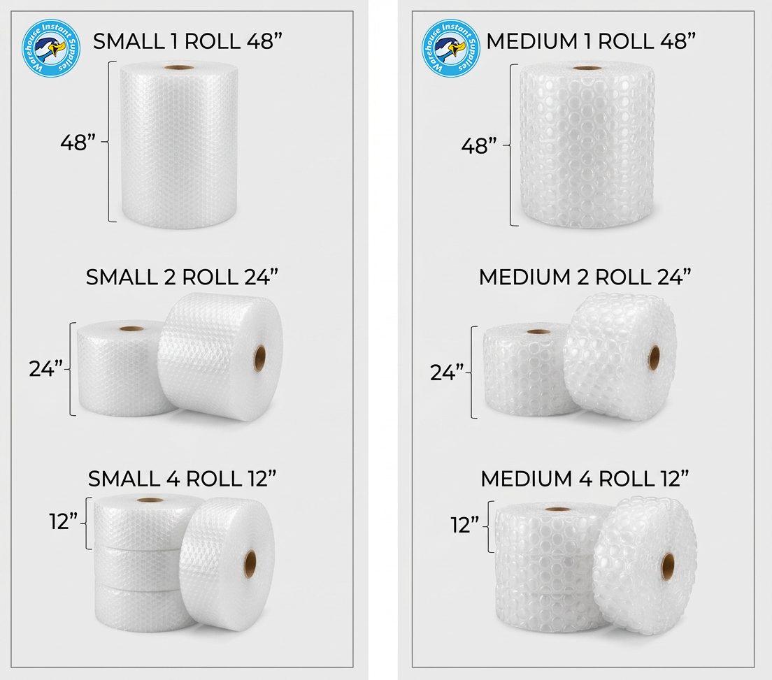 PROTECTIVE BUBBLE ROLLS - Warehouse Instant Supplies LLC