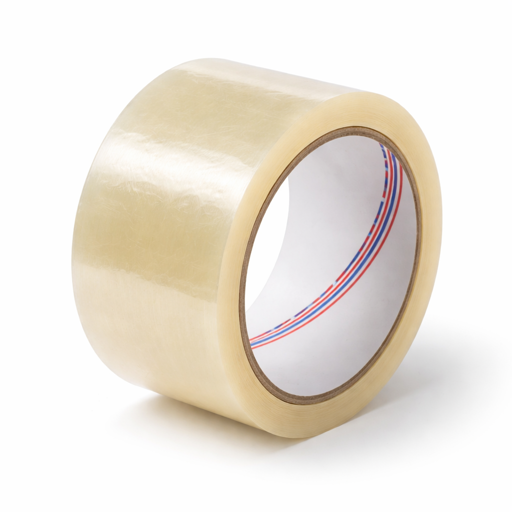 3-inch packaging tape rolls, 110 yards long, 2.0 mil thick, available in clear and brown, 24 rolls per pack.