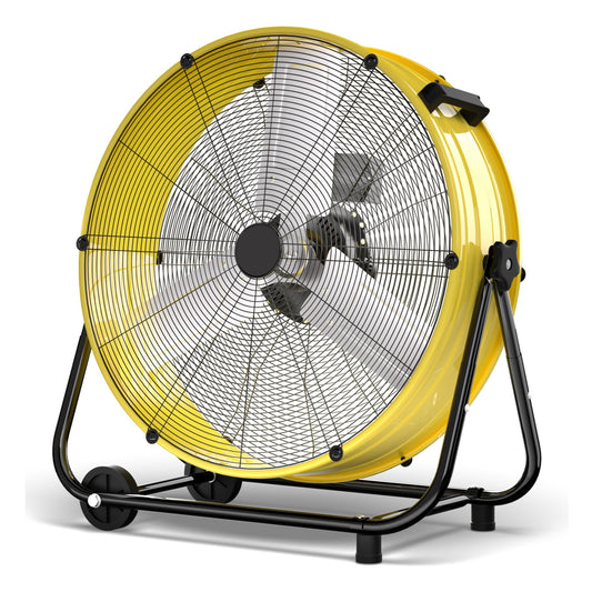 NDUSTRIAL FAN 30" YELLOW MEPTY 30-INCH INDUSTRIAL DRUM FAN