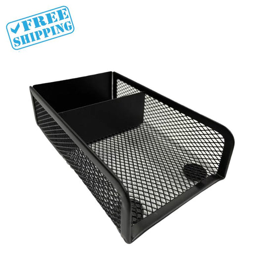 NOTE HOLDER AND CLIPS METAL MESH 2 DIVISIONS | 5-½ X 3-⅜" - Warehouse Instant Supplies LLC