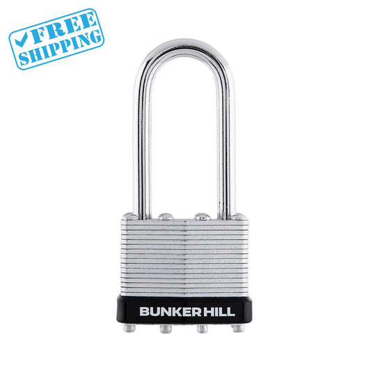 PADLOCK 1-1/2" | LONG SHACKLE LAMINATE PADLOCK | 1 PACK