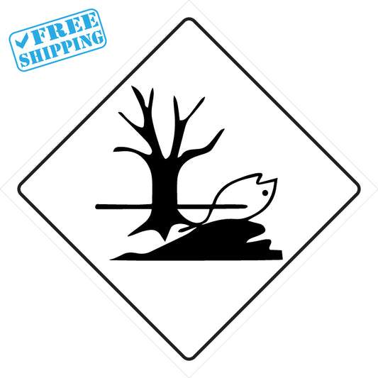 Placard Sign | MARINE POLLUTANT | 10X10” | Pack of 25 units - Warehouse Instant Supplies LLC
