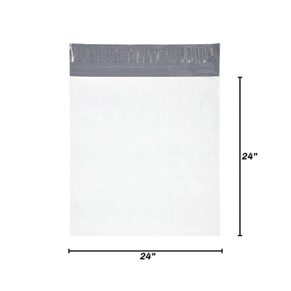 White Poly Mailer Shipping Bags, 2.5 Mil – Multiple Sizes