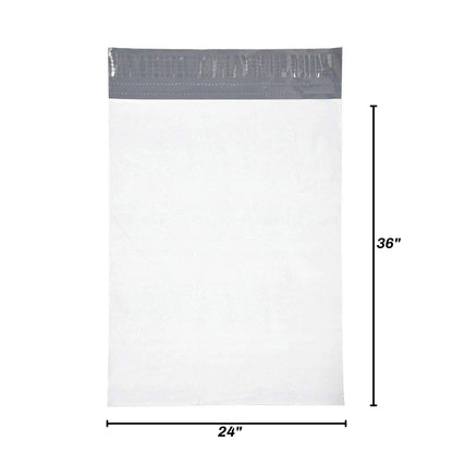 White Poly Mailer Shipping Bags, 2.5 Mil – Multiple Sizes