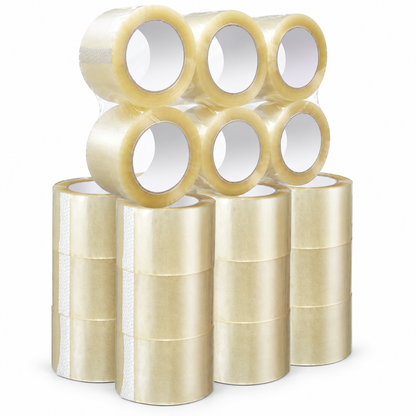 Packaging Tape 3" x 110 Yds | 2.0 Mil | Clear & Brown | 24 Rolls/Pack