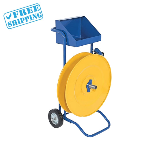 STRAPPING DISPENSER CART BLUE/YELLOW - Warehouse Instant Supplies LLC