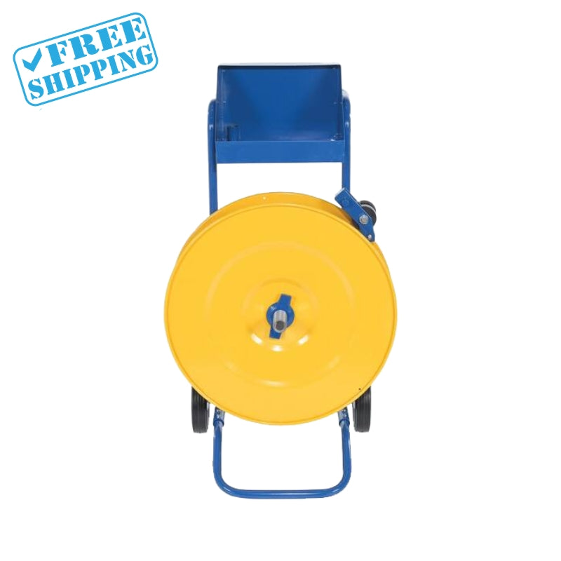 STRAPPING DISPENSER CART BLUE/YELLOW - Warehouse Instant Supplies LLC