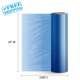 STRETCH FILM | BLUE | 85 GAUGE | 18"X1000' | 4 ROLLS/PACK