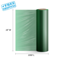 STRETCH FILM | GREEN | 85 GAUGE | 18"X1000' | 4 ROLLS/PACK