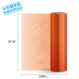 STRETCH FILM | ORANGE | 85 GAUGE | 18"X1000' | 4 ROLLS/PACK