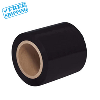 STRETCH FILM | BLACK | 80 GAUGE | 5"X1000' | 12 ROLLS/PACK - Warehouse Instant Supplies LLC