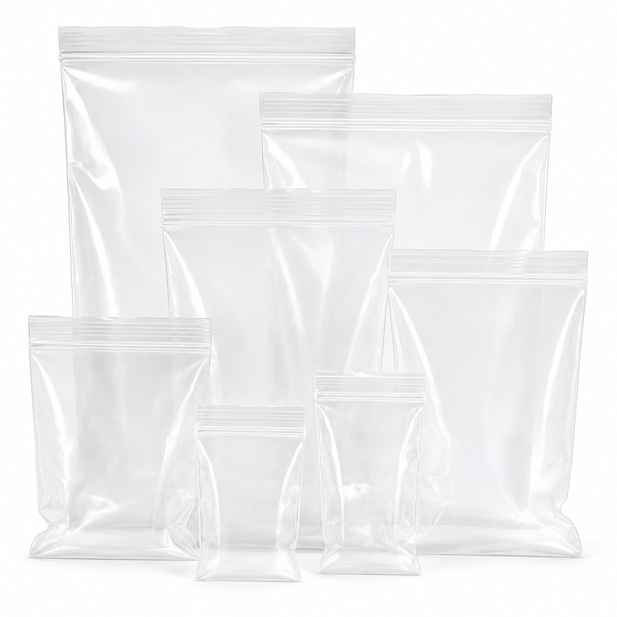 Clear Resealable Zip Bags, 2 Mil – 1,000 Bags per Pack