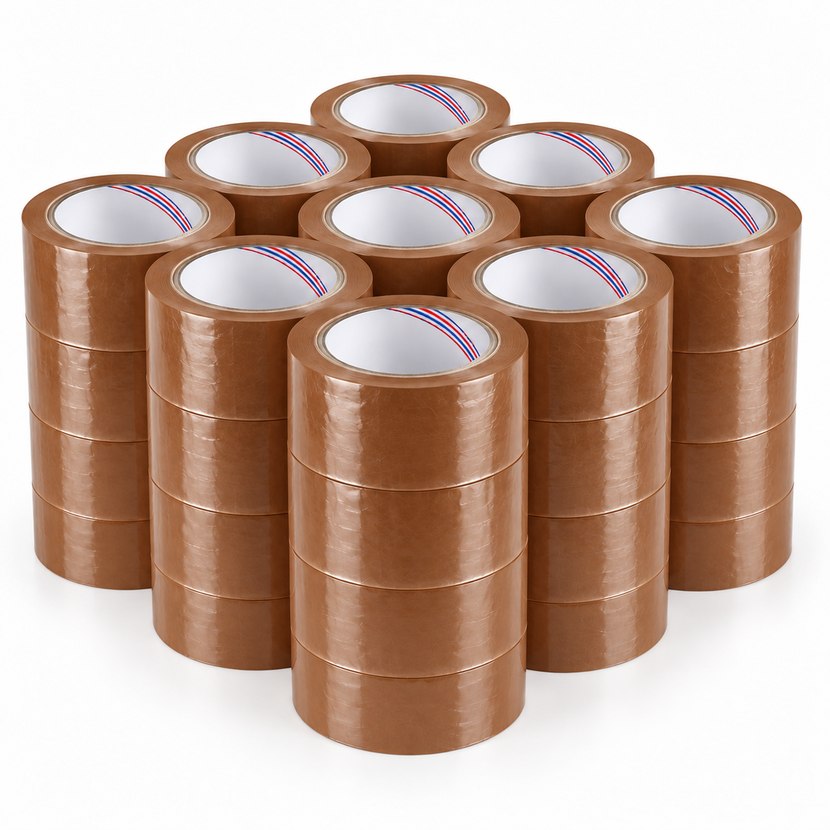 Packaging Tape 2" x 110 Yds | 2.0 Mil | Clear & Brown | 36 Rolls/Pack