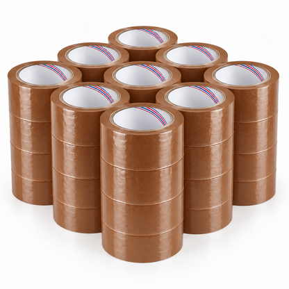 Packaging Tape 2" x 110 Yds | 2.0 Mil | Clear & Brown | 36 Rolls/Pack
