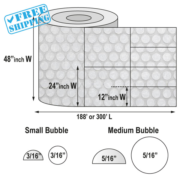 Bubble Wrap | Rolls - Warehouse Instant Supplies LLC