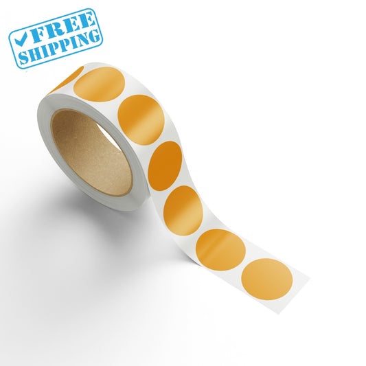 ORANGE CIRCLE LABEL | 2" diameter | 1 Roll = 1000 LABELS/ROLL