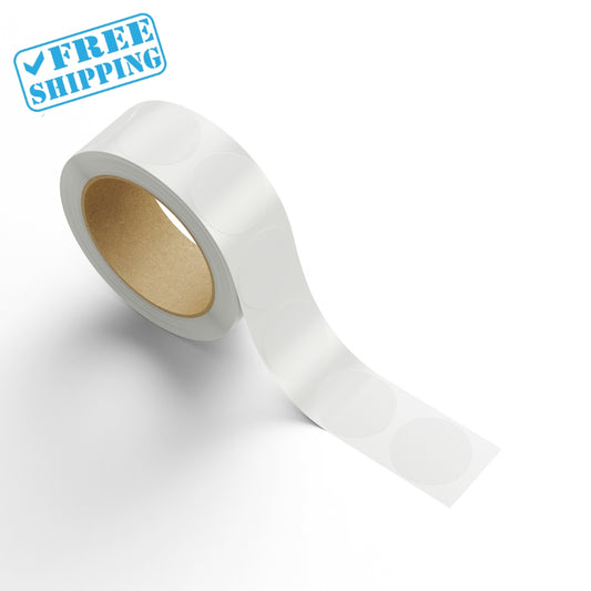 WHITE CIRCLE LABEL | 2" diameter | 1 Roll = 1000 LABELS/ROLL