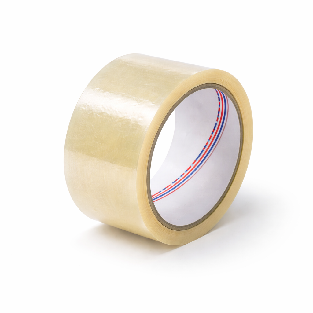 Clear packaging tape roll, 2 inches wide, 110 yards long, 2.0 mil thickness, sold in packs of 36 rolls.