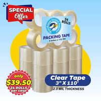 TAPE CLEAR | 3"  WIDTH | 24 Rolls | SPECIAL OFFER