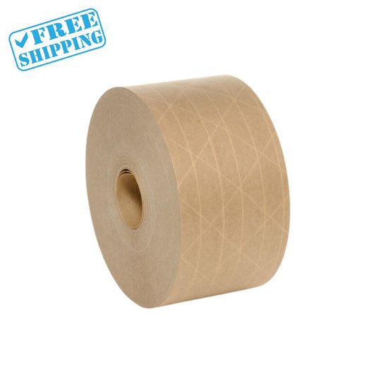 TAPE GUMMED REINFORCED 3"X 375' - 8 ROLLS/PACK - Warehouse Instant Supplies LLC