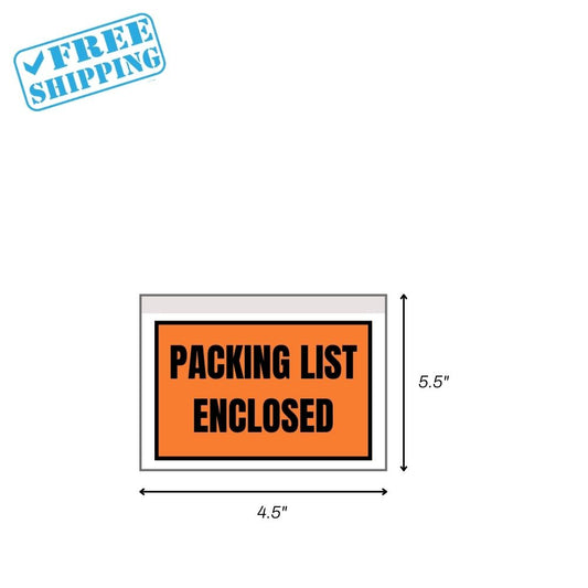 PACKING LIST - SIZE 4.5 X 5.5" - 1000 UNITS/PACK - Warehouse Instant Supplies LLC