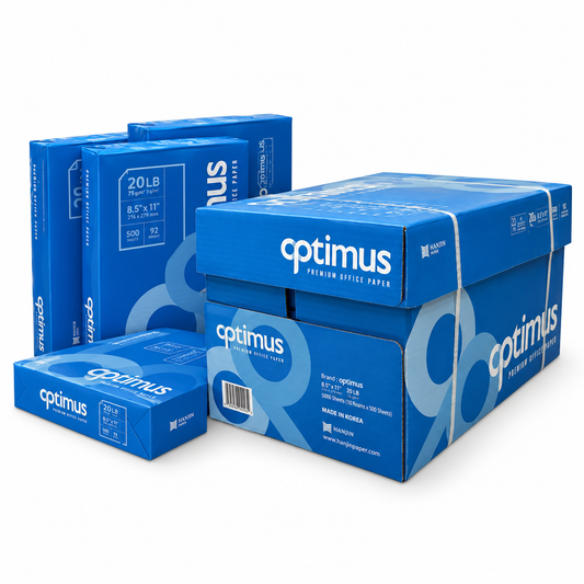 Optimus All-Purpose Copy Paper 8.5" x 11" – 10 Reams, 5,000 Sheets