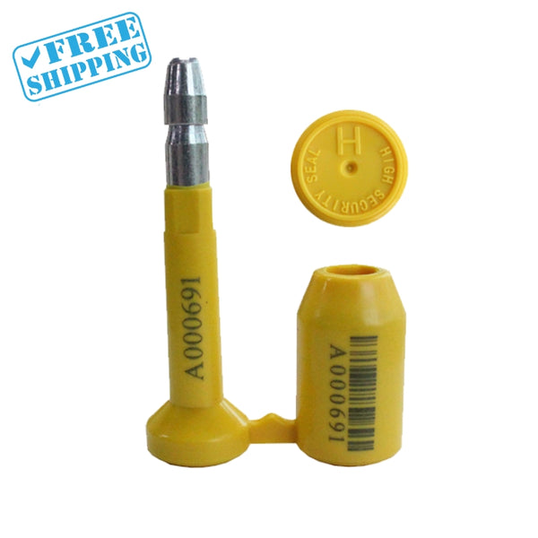 SEAL PIN LOCKS STEEL METAL YELLOW FOR CONTAINERS - Warehouse Instant Supplies LLC