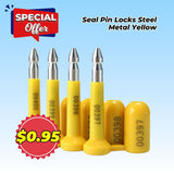 SEAL PIN LOCKS STEEL METAL YELLOW FOR CONTAINERS
