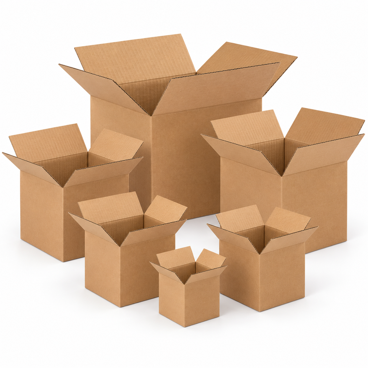 Single Wall Cube Shipping Boxes – Multiple Sizes