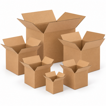 Single Wall Cube Shipping Boxes – Multiple Sizes
