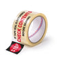 STOP security packaging tape, 2 inches x 110 yards, 2.1 mil thickness, 36 rolls per pack with printed shipping security warnings.