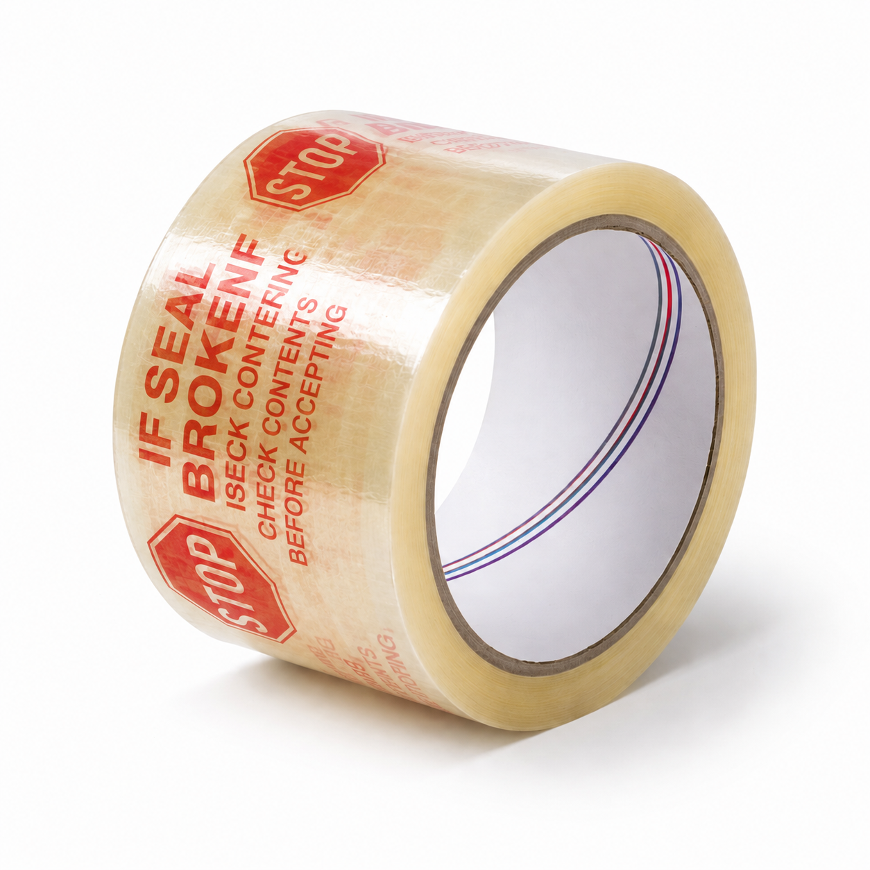 SECURITY TAPE STOP 3" 110 YDS | 2.1 MIL | 24 ROLLS/PACK | "IF SEAL BROKEN CHECK CONTENTS BEFORE ACCEPTING"