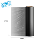 STRETCH FILM BLACK 18"X1500' - 4 ROLL - Warehouse Instant Supplies LLC