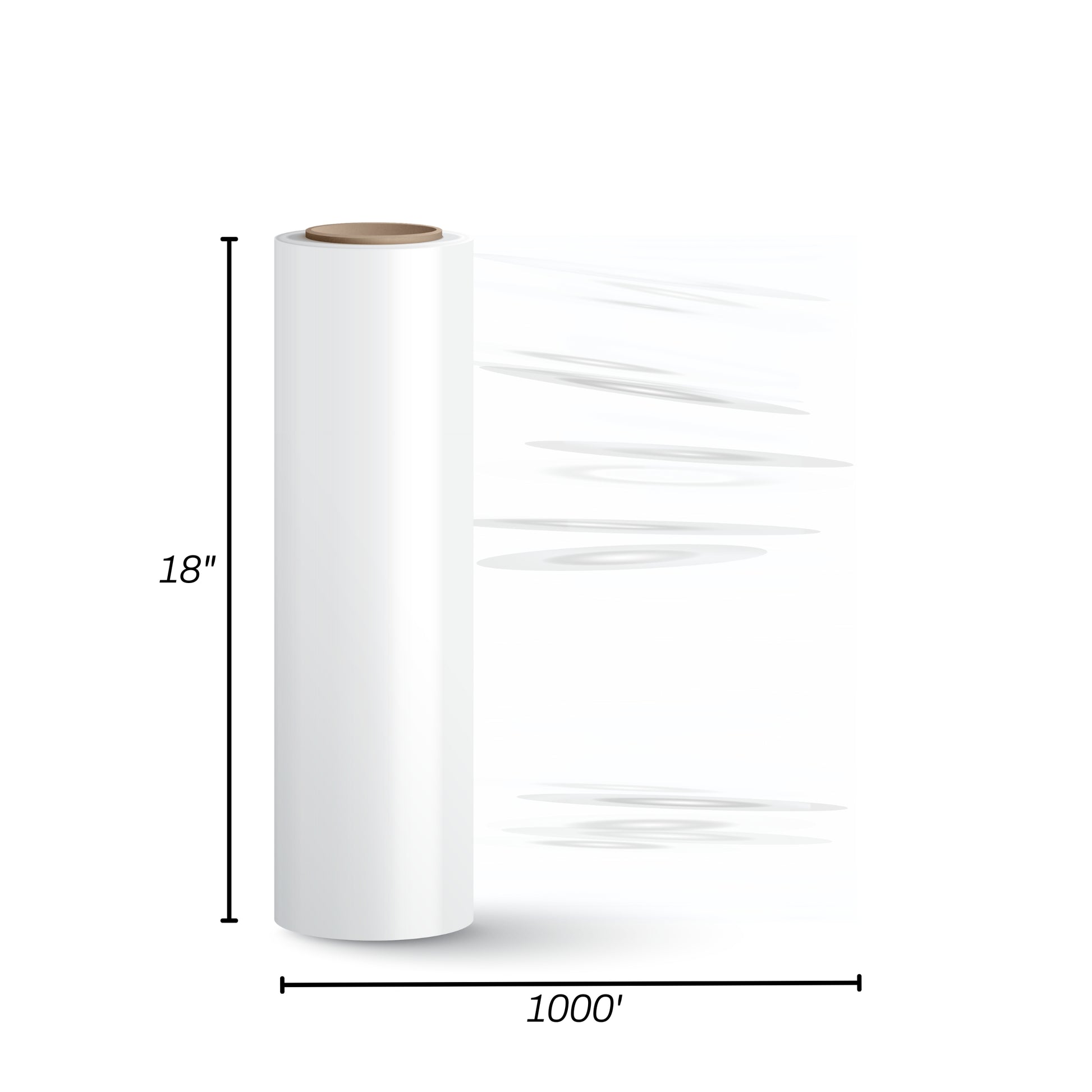 STRETCH FILM CLEAR | 100 GAUGE | 18"X1000' | 4 ROLL/PACK - Warehouse Instant Supplies LLC